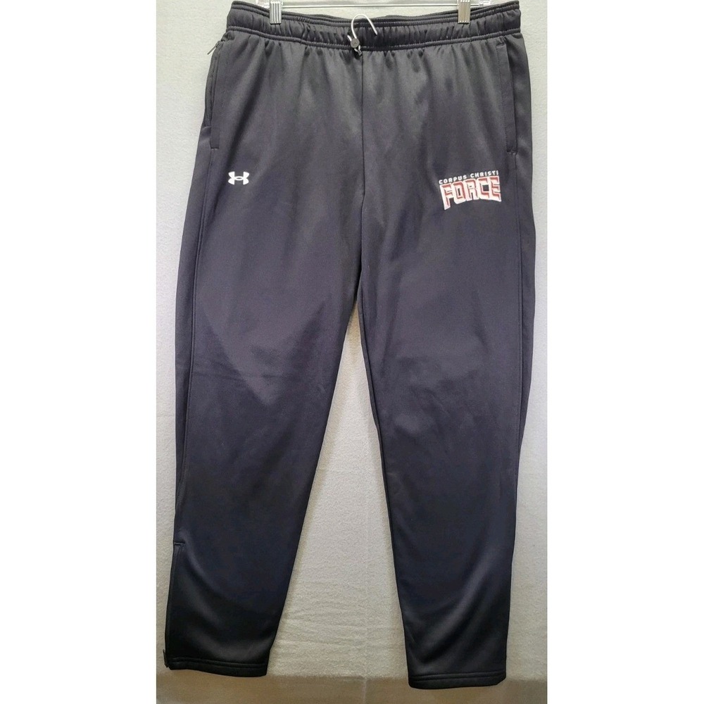 Under Armour Black Joggers Mens Large Embroidered Corpus Christi Force Fleece
